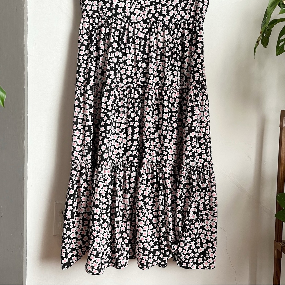 J Crew Tiered Midi Dress in Poppy Garden - Picture 6 of 13